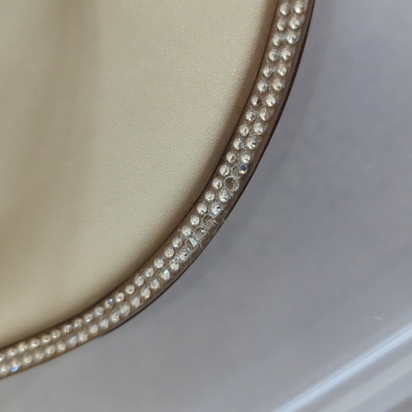 Rene Caovilla Gold Wedge Rhinestone Thong Sandals 37 - Picture 5 of 8